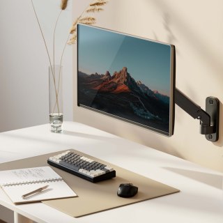 Uchwyt naścienny monitora Maclean, 17-27'', 7kg max, sprężyna mechaniczna, MC-458