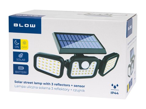 67-495# Lampa uliczna solarna 3 reflektory + czujnik 67-495# Lampa uliczna solarna 3 reflektory + czujnik