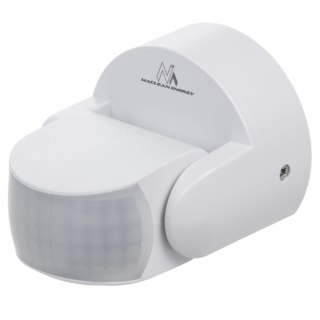 Czujnik ruchu PIR Maclean, na podczerwień, IP65, biały, zasięg 12m, max. obiążenie 800/1200W, MCE468 W,