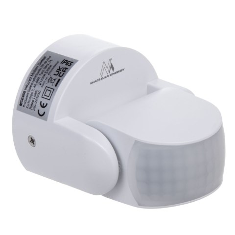 Czujnik ruchu PIR Maclean, na podczerwień, IP65, biały, zasięg 12m, max. obiążenie 800/1200W, MCE468 W,