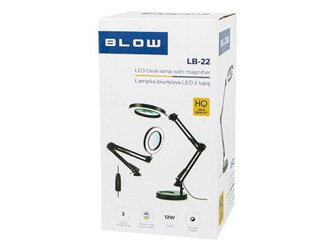 44-169# Lampka biurkowa led lb-23 czarna z lupą" 44-169# Lampka biurkowa led lb-23 czarna z lupą"