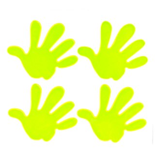 Naklejki fluorescencyjne odblaskowe ostrzegawcze dla dzieci łapki amio-03942