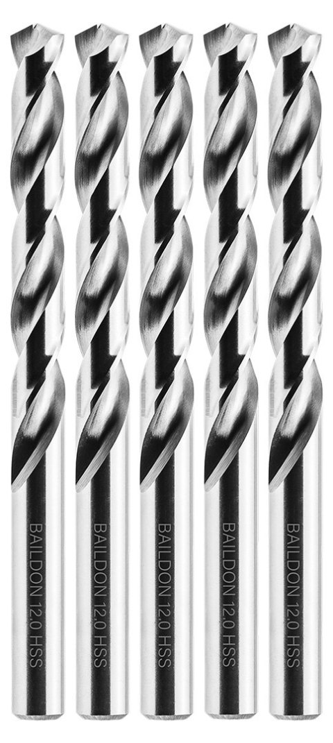 Wiertła do metalu Baildon BASIC DIN 338 RN NWKa 12 mm, HSS (S), 151-101 mm, wielokrotność 5 Wiertła do metalu Baildon BASIC DIN 338 RN NWKa 12 mm, HSS (S), 151-101 mm, wielokrotność 5