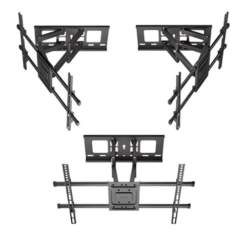 Uchwyt do TV Maclean, max VESA 600x400, 32-85", 60kg, reg.kąta w pionie i poziomie, profil 65-390mm, czarny, MC-789