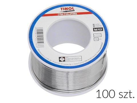 94-221# Cyna 1,00/100g sn60pb40 tinol opakowanie 94-221# Cyna 1,00/100g sn60pb40 tinol opakowanie