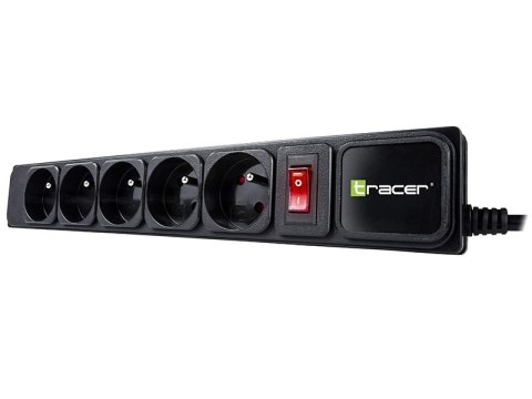 Listwa zasilająca TRACER PowerGear 5 m Black (5 gniazd) Listwa zasilająca TRACER PowerGear 5 m Black (5 gniazd)