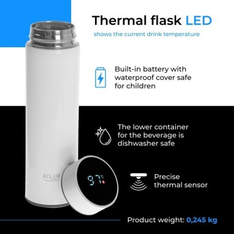 AD 4506 white Termos led 473ml biały