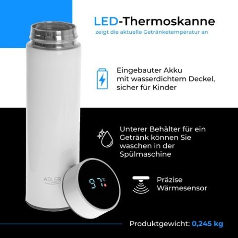 AD 4506 white Termos led 473ml biały