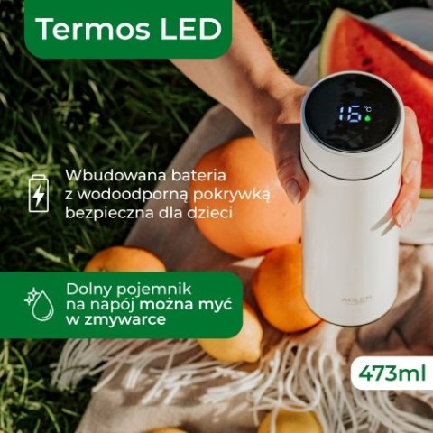 AD 4506 white Termos led 473ml biały