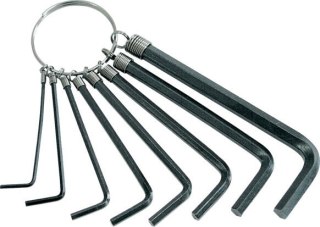 Klucze imbusowe kpl. 8 szt 2,0-10mm, na kółku