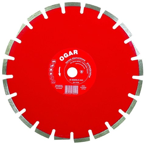 TARCZA DIAMENTOWA SEGMENTOWA OGAR 350MM TARCZA DIAMENTOWA SEGMENTOWA OGAR 350MM