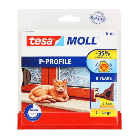 Uszczelka gumowa profil p 6m : 9mm, brązowa Uszczelka gumowa profil p 6m : 9mm, brązowa