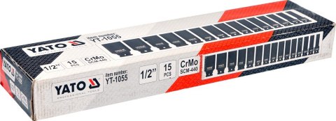 KOMPLET NASADEK UDAROWYCH 1/2'' DŁUGICH 15-SZTUKOWY KOMPLET NASADEK UDAROWYCH 1/2'' DŁUGICH 15-SZTUKOWY