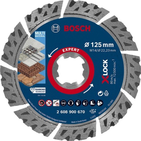 TARCZA DIAMENTOWA EXPERT XLOCK MM 125*2.4MM TARCZA DIAMENTOWA EXPERT XLOCK MM 125*2.4MM