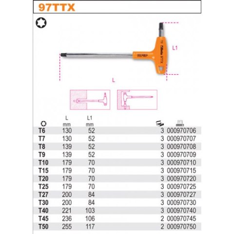 KLUCZ TRZPIENIOWY KĄTOWY PROFIL TORX T09 KLUCZ TRZPIENIOWY KĄTOWY PROFIL TORX T09