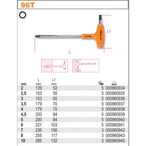KLUCZ TRZPIENIOWY KĄTOWY 3.5MM KLUCZ TRZPIENIOWY KĄTOWY 3.5MM