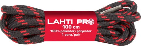 Sznurowadła okrągłe czar-czer l904010p, 10 par, 100cm, lahti Sznurowadła okrągłe czar-czer l904010p, 10 par, 100cm, lahti