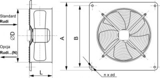 WENTYLATOR RUDI 35 1F
