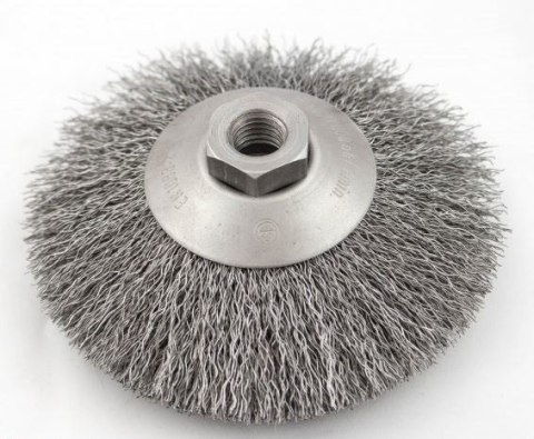 SZCZOTKA TARCZOWO-KĄTOWA DRUT KWASOODPORNY M14, FI100MM SZCZOTKA TARCZOWO-KĄTOWA DRUT KWASOODPORNY M14, FI100MM