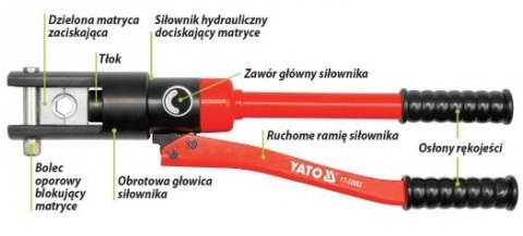 PRASKA HYDRAULICZNA, RĘCZNA DO ZACISKANIA KOŃCÓWEK 10-120MM2