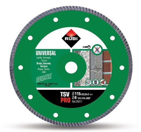 TARCZA DIAMENTOWA DO MATERIAŁÓW BUDOWLANYCH TSV 125 PRO TARCZA DIAMENTOWA DO MATERIAŁÓW BUDOWLANYCH TSV 125 PRO