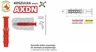 KOSZULKA RAMOWA WSZECHSTRONNA AXDN 10*70MM NYLON