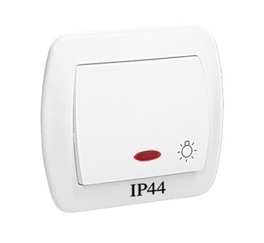 AKORD PRZYCISK ŚWIATŁO P/T IP44 Z PODŚWIETLENIEM BIAŁY AKORD PRZYCISK ŚWIATŁO P/T IP44 Z PODŚWIETLENIEM BIAŁY