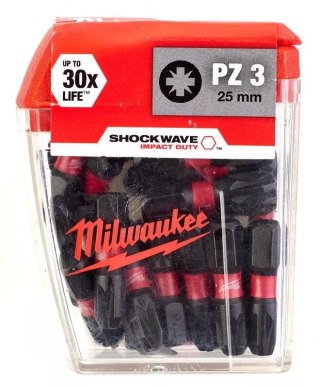 BIT, GROT, KOŃCÓWKA SHOCKWAVE PZ3 25MM 25 SZT.