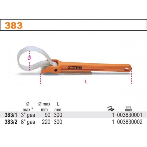 KLUCZ TAŚMOWY DO RUR 220MM KLUCZ TAŚMOWY DO RUR 220MM