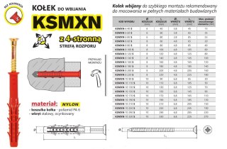 KOŁEK SZYBKI MONTAŻ KSMXN 8*180MM