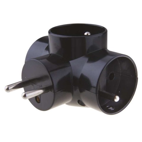 ROZGAŁĘŹNIK CZARNY 3*10A/230V ROZGAŁĘŹNIK CZARNY 3*10A/230V