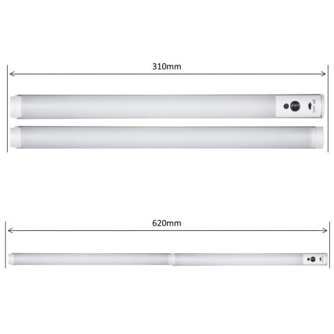 Podszafkowa lampa LED Maclean, liniowa, zestaw 2 moduły z pilotem i zasilaczem, max 4 moduły na jednym zasilaczu, MCE245