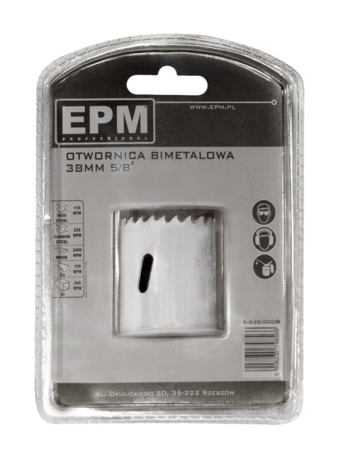 OTWORNICA BI-METALOWA 38MM UCHWYT 5/8'' OTWORNICA BI-METALOWA 38MM UCHWYT 5/8''