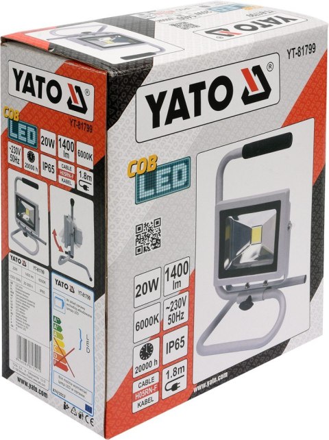REFLEKTOR DIOD. PRZENOŚNY 20W 1400LM COB