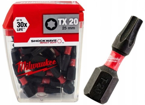 BIT, GROT, KOŃCÓWKA TORX TX20 25MM 25 SZT. BIT, GROT, KOŃCÓWKA TORX TX20 25MM 25 SZT.