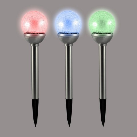 LAMPA SOLARNA KULA SL2302S MINI RGB SZKLANA CZARNA 32CM