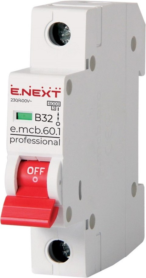 WYŁĄCZNIK NADPRĄDOWY MCB.PRO60 1P B32A 6KA WYŁĄCZNIK NADPRĄDOWY MCB.PRO60 1P B32A 6KA