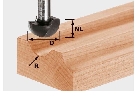 FREZ DO WGŁĘBIEŃ PÓŁOKRĄGŁYCH HW S8 R6.35 FREZ DO WGŁĘBIEŃ PÓŁOKRĄGŁYCH HW S8 R6.35