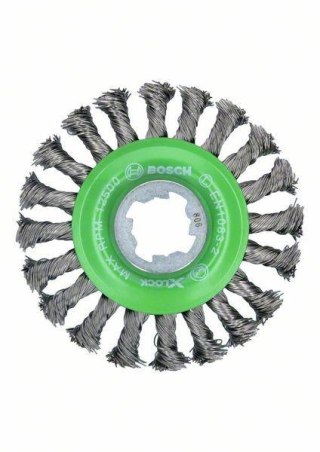 SZCZOTKA TARCZOWA 115 DRUT INOX PLECIONY X-LOCK