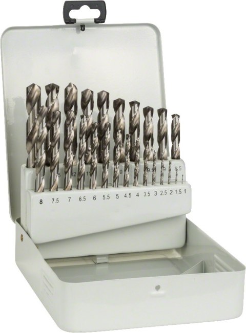 ZESTAW WIERTEŁ DO METALU HSS-G 25 SZ. ZESTAW WIERTEŁ DO METALU HSS-G 25 SZ.