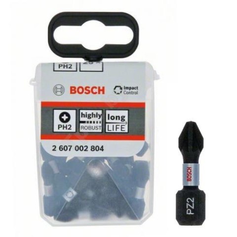 BIT, GROT, KOŃCÓWKA PZ2 25MM IMP 25PCS BIT, GROT, KOŃCÓWKA PZ2 25MM IMP 25PCS
