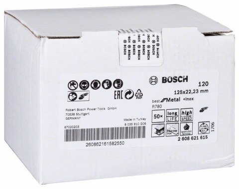 KRĄŻEK FIBRA BEST FOR METAL+INOX TYTAN R780 125MM G120