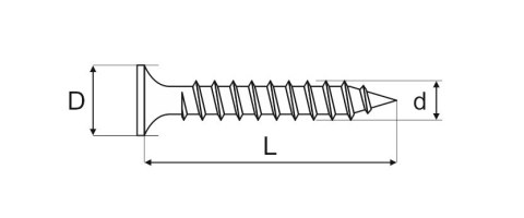 WKRĘT DO DREWNA OCYNK ŻÓŁTY 5.0*30MM WKRĘT DO DREWNA OCYNK ŻÓŁTY 5.0*30MM