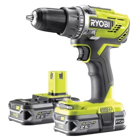 AKU. WIERTARKO-WKRĘTARKA R18DD3-225S 18V 2*2.5AH ONE+ AKU. WIERTARKO-WKRĘTARKA R18DD3-225S 18V 2*2.5AH ONE+