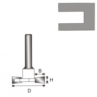 FREZ ROWKUJĄCY T T12 D32 H6.35 B9.4MM