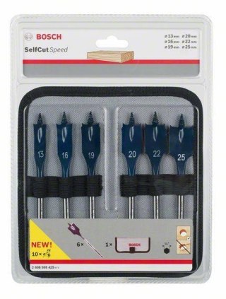 ZESTAW WIERTEŁ 6-SZT SELF CUT SPEED 13,16,19,20,22,25