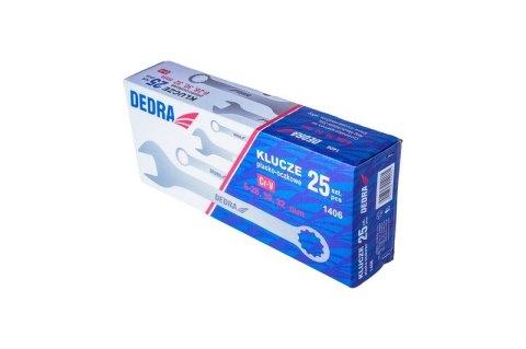 KOMPLET KLUCZY PŁASKO-OCZKOWYCH 25-SZTUK 6-32MM KOMPLET KLUCZY PŁASKO-OCZKOWYCH 25-SZTUK 6-32MM