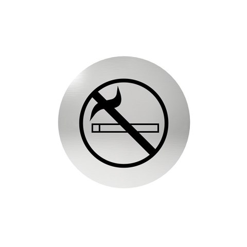 OZNACZENIE OKRĄGŁE ZAKAZ PALENIA, KLEJONE STAL NIERDZEWNA OZNACZENIE OKRĄGŁE ZAKAZ PALENIA, KLEJONE STAL NIERDZEWNA