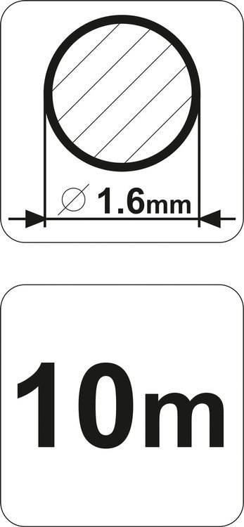 ŻYŁKA TNĄCA OKRĄGŁA 1,6MMX10M FLO ŻYŁKA TNĄCA OKRĄGŁA 1,6MMX10M FLO