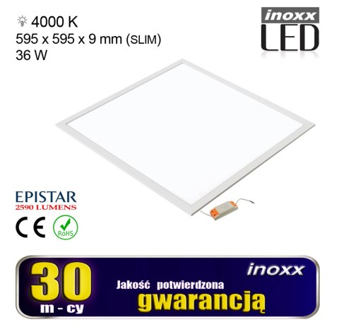 Panel led 60x60 36w lampa sufitowa kaseton 4000k neutralny + ramka natynkowa Panel led 60x60 36w lampa sufitowa kaseton 4000k neutralny + ramka natynkowa